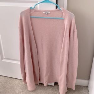 Madewell light pink cardigan sweater